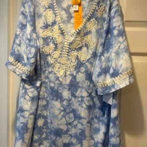 NWT Sz 1x Alfred Dunner boho chic top